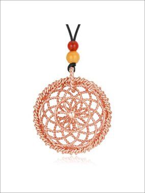 Sacred Geometry Tensor Ring Necklace Copper Gold Plated Meditation Healing